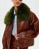 ESSENTIEL ANTWERP ESSENTIEL ANTWERP Kabuki Faux Leather Bomber Jacket Cigar Lounge - 2