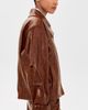 ESSENTIEL ANTWERP ESSENTIEL ANTWERP Kabuki Faux Leather Bomber Jacket Cigar Lounge - 4