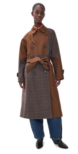 ESSENTIEL ANTWERP ESSENTIEL ANTWERP Kagu Patchwork Trench Coat Combo1 Bear Me