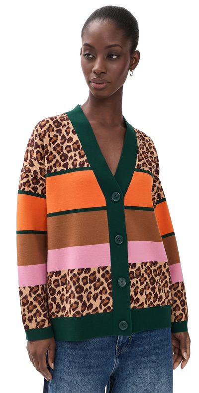 ESSENTIEL ANTWERP ESSENTIEL ANTWERP Kaudi Striped Knit Cardigan Combo1 Desert Muse