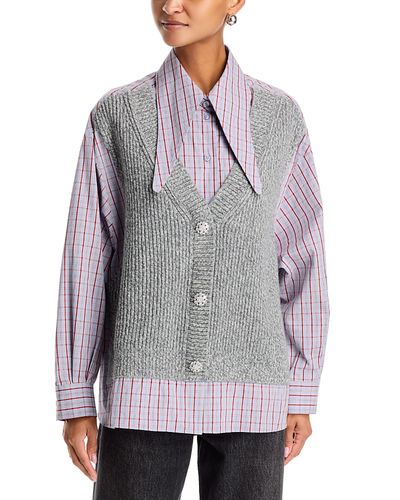 Essentiel Antwerp Essentiel Antwerp Kute Fabric Mix Shirt