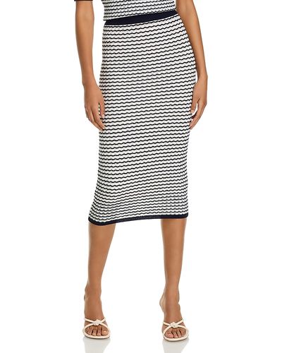 Essentiel Antwerp Essentiel Antwerp Wavy Striped Midi Skirt