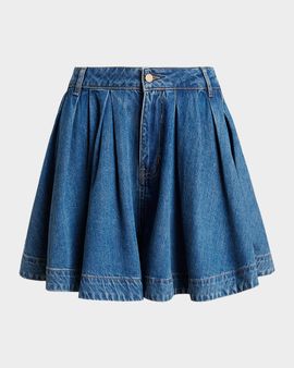 Essentiel Antwerp Flared Denim Mini Skirt