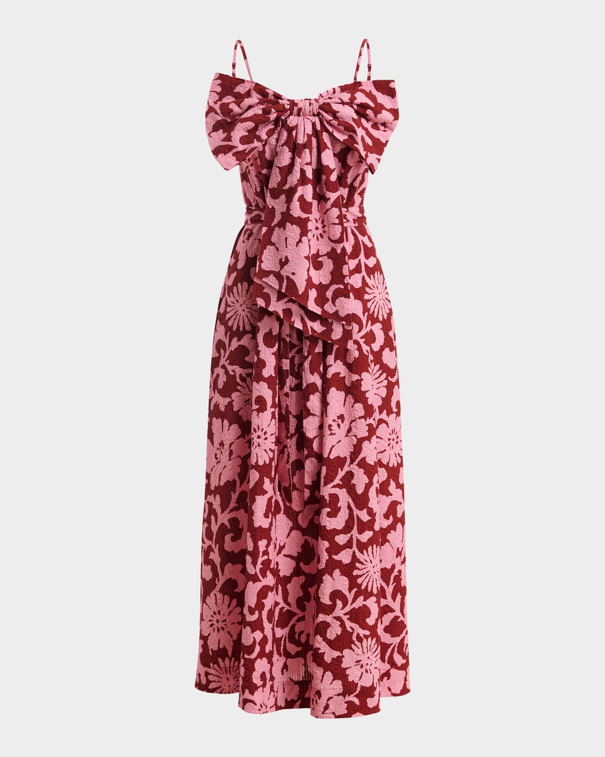 Essentiel Antwerp Floral Cotton Bow Maxi Dress
