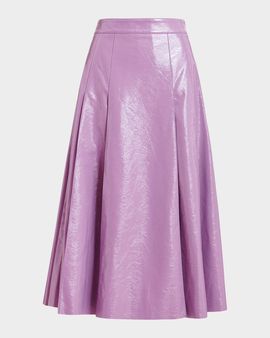 Essentiel Antwerp Jib Faux Leather Midi Skirt