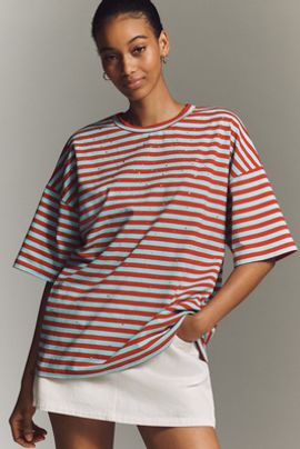 Essentiel Antwerp Josie Rhinestone Striped Tee