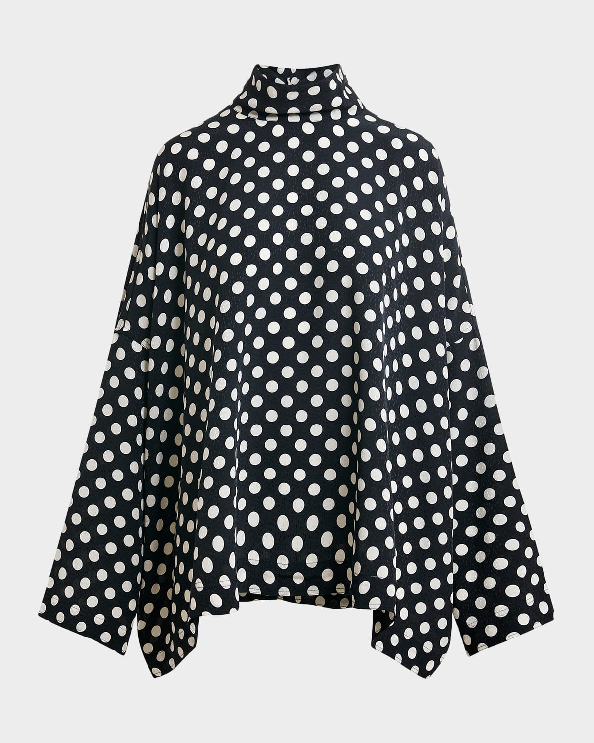 Essentiel Antwerp Joyetta Polka-Dot High-Neck Blouse