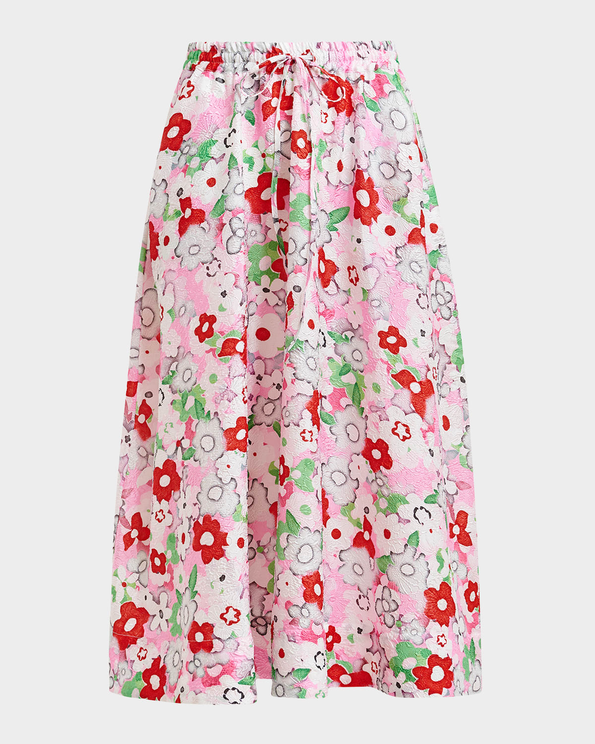 Essentiel Antwerp Julianne Floral Jacquard Midi Skirt