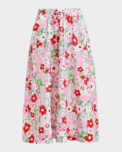 Essentiel Antwerp Julianne Floral Jacquard Midi Skirt