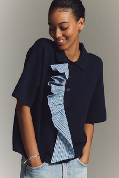 Essentiel Antwerp Jumble Ruffle Knit Top