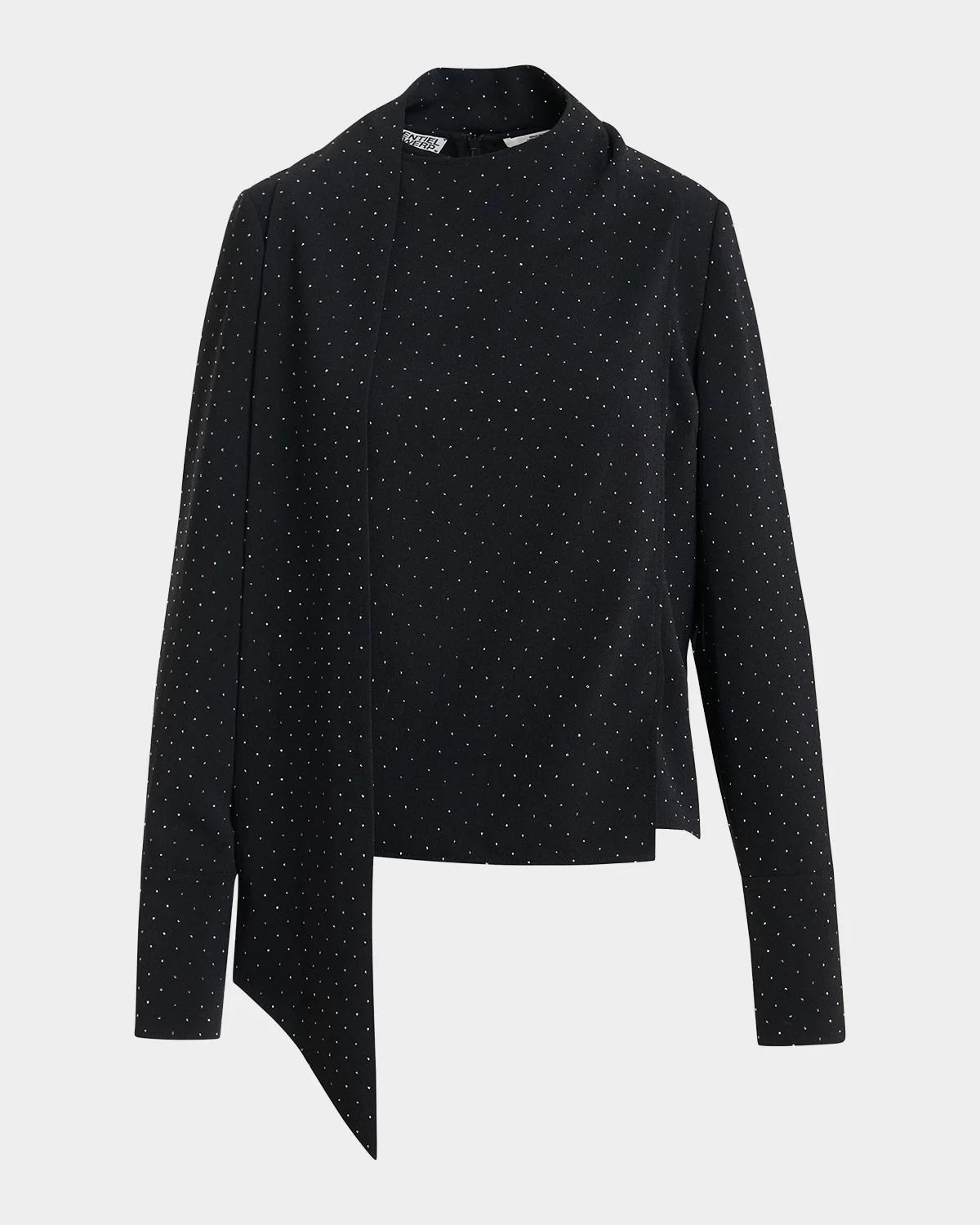 Essentiel Antwerp Kalanchoe Rhinestone-Embellished Draped Top