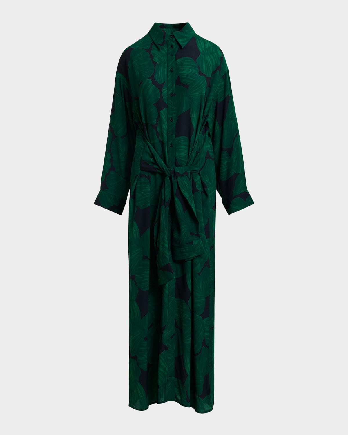 Essentiel Antwerp Kamila Tie-Waist Maxi Shirtdress