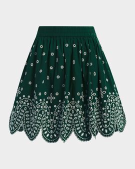 Essentiel Antwerp Karter Scallop Embroidered Mini Skirt