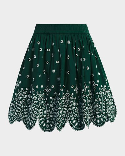 Essentiel Antwerp Karter Scallop Embroidered Mini Skirt