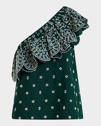 Essentiel Antwerp Kath Embroidered Asymmetric Blouse
