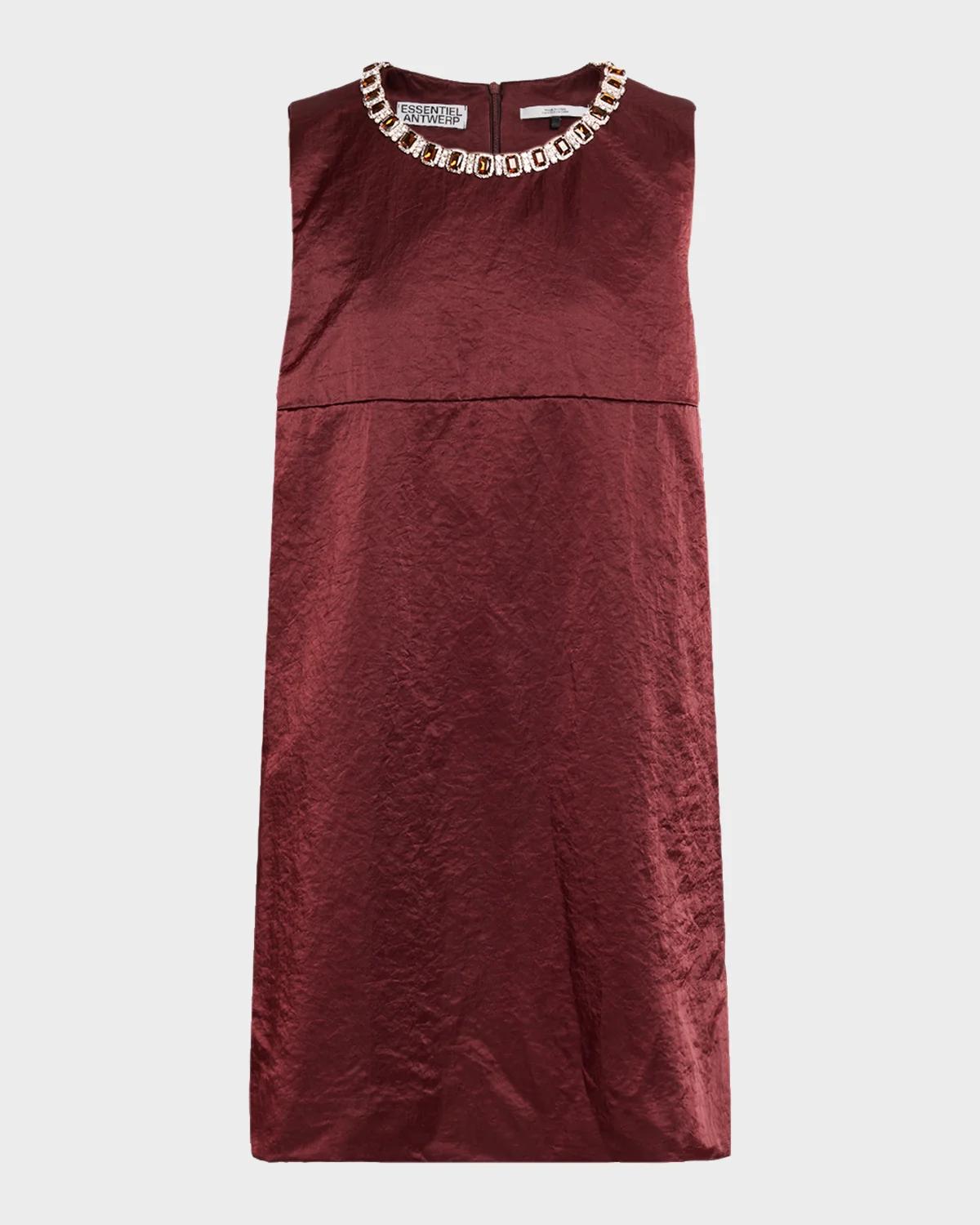 Essentiel Antwerp Katia Velvet Shift Mini Dress