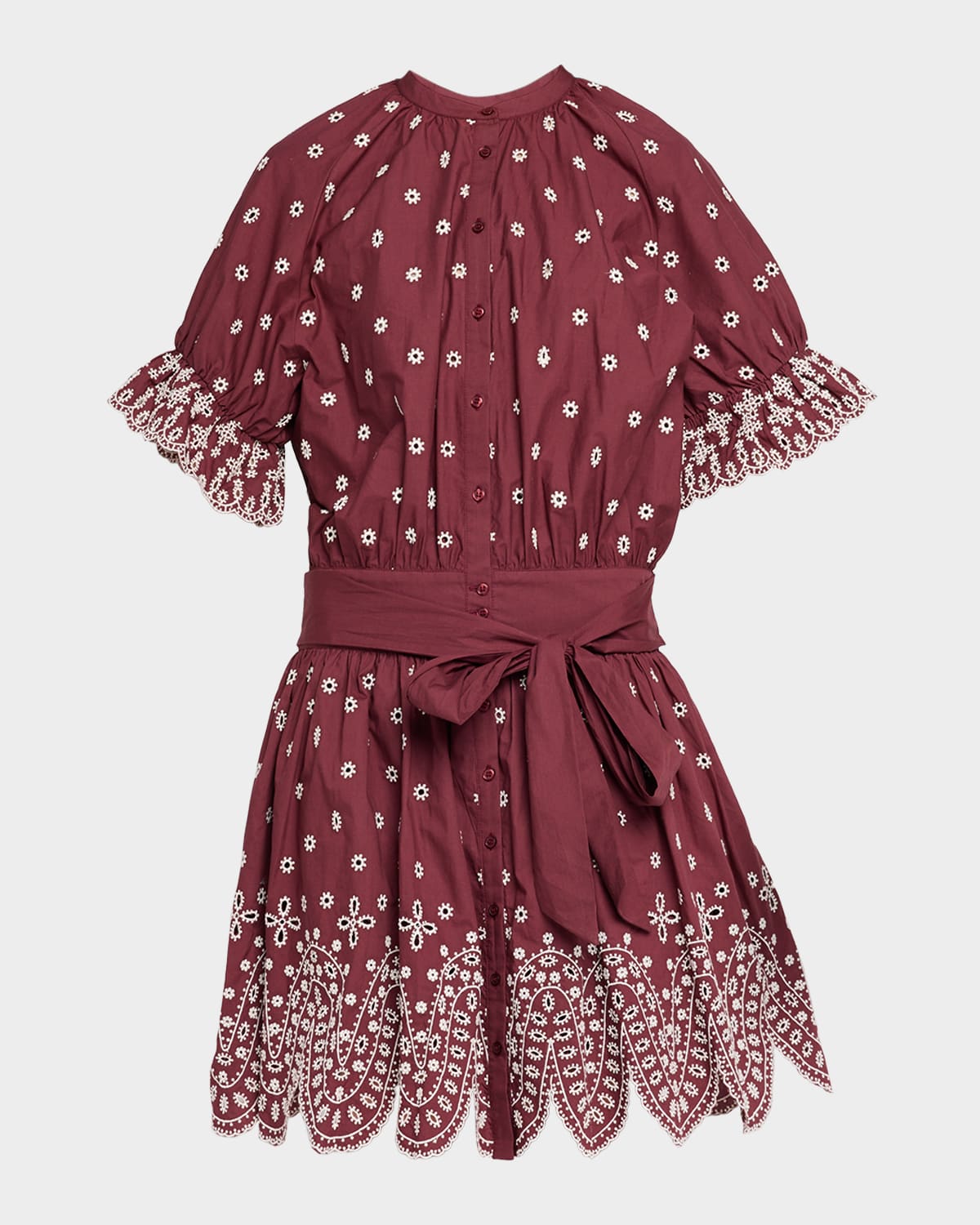 Essentiel Antwerp Kaylani Embroidered Mini Shirtdress