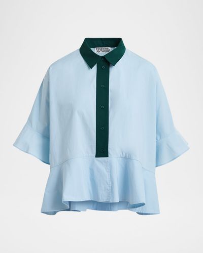 Essentiel Antwerp Kaylee Peplum Ruffle Shirt