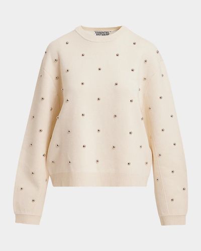 Essentiel Antwerp Klou Beaded Crewneck Sweater