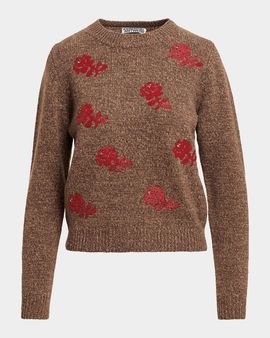 Essentiel Antwerp Korine Embroidered Wool Sweater