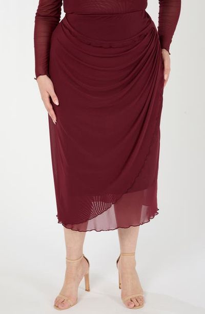 Estelle Estelle Annalise Ruched Mesh Skirt