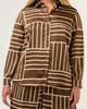 Estelle Estelle Josie Geo Stripe Satin Button-Up Shirt - 1