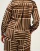 Estelle Estelle Josie Geo Stripe Satin Button-Up Shirt - 2
