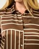 Estelle Estelle Josie Geo Stripe Satin Button-Up Shirt - 3