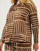Estelle Estelle Josie Geo Stripe Satin Button-Up Shirt - 4