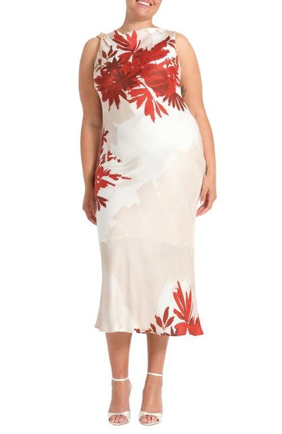 Estelle Estelle Maisie Floral Cowl Neck Sheath Dress