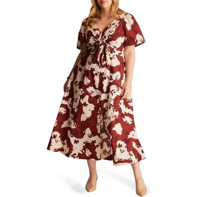 Estelle Estelle Nadja Floral Cotton Midi Dress