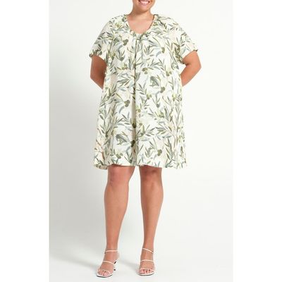 Estelle Estelle Oliviana Leaf Print Shift Dress