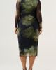 Estelle Estelle Peace Lily Mock Neck Long Sleeve Mesh Midi Dress - 2