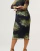 Estelle Estelle Peace Lily Mock Neck Long Sleeve Mesh Midi Dress - 3