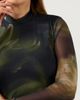 Estelle Estelle Peace Lily Mock Neck Long Sleeve Mesh Midi Dress - 4