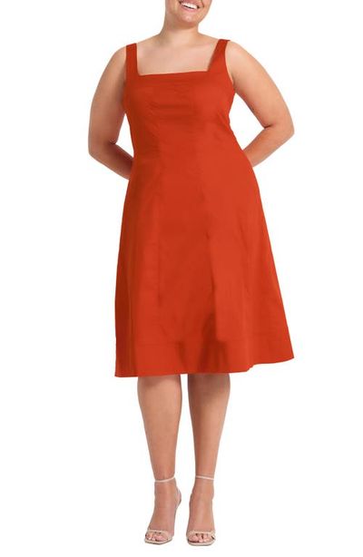 Estelle Estelle Rohanna Stretch Cotton Midi Dress