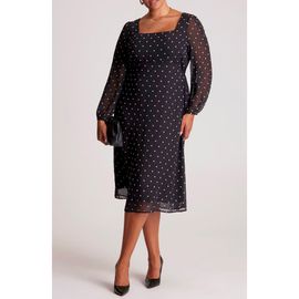 Estelle Estelle Sable Polka Dot Midi Dress