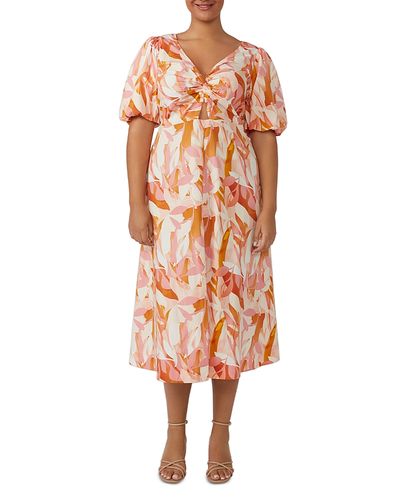 Estelle Plus Estelle Plus Aura Cascade Midi Dress