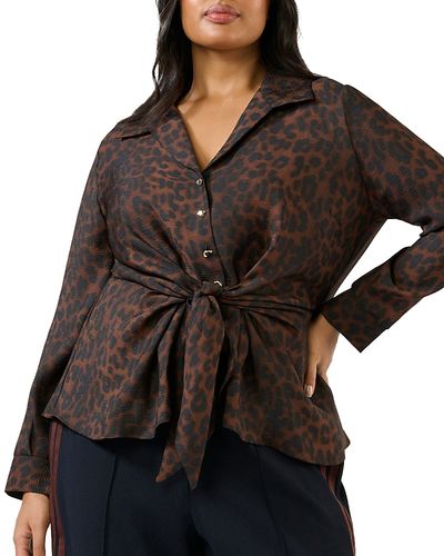 Estelle Plus Estelle Plus Leona Tie Waist Blouse