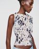 ESTHE Printed Gathered Sheer Top - 1