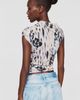 ESTHE Printed Gathered Sheer Top - 3