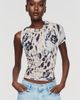 ESTHE Printed Gathered Sheer Top - 4