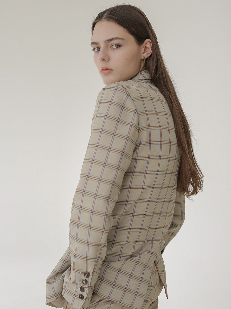 Et demain 001 Beige Check Jacket