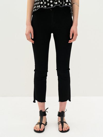 Et demain 5P Straight-leg Stretched  Black Denim