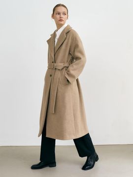 Et demain 6W Lamswool cashmere long double coat (Beige)