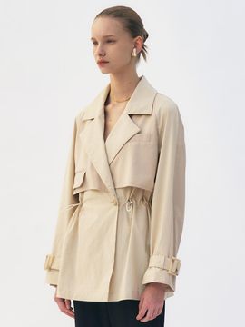 Et demain Layered wool blend safari parka (beige)