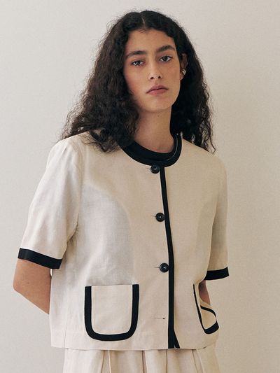Et demain Summer Linen Trimmed Jacket