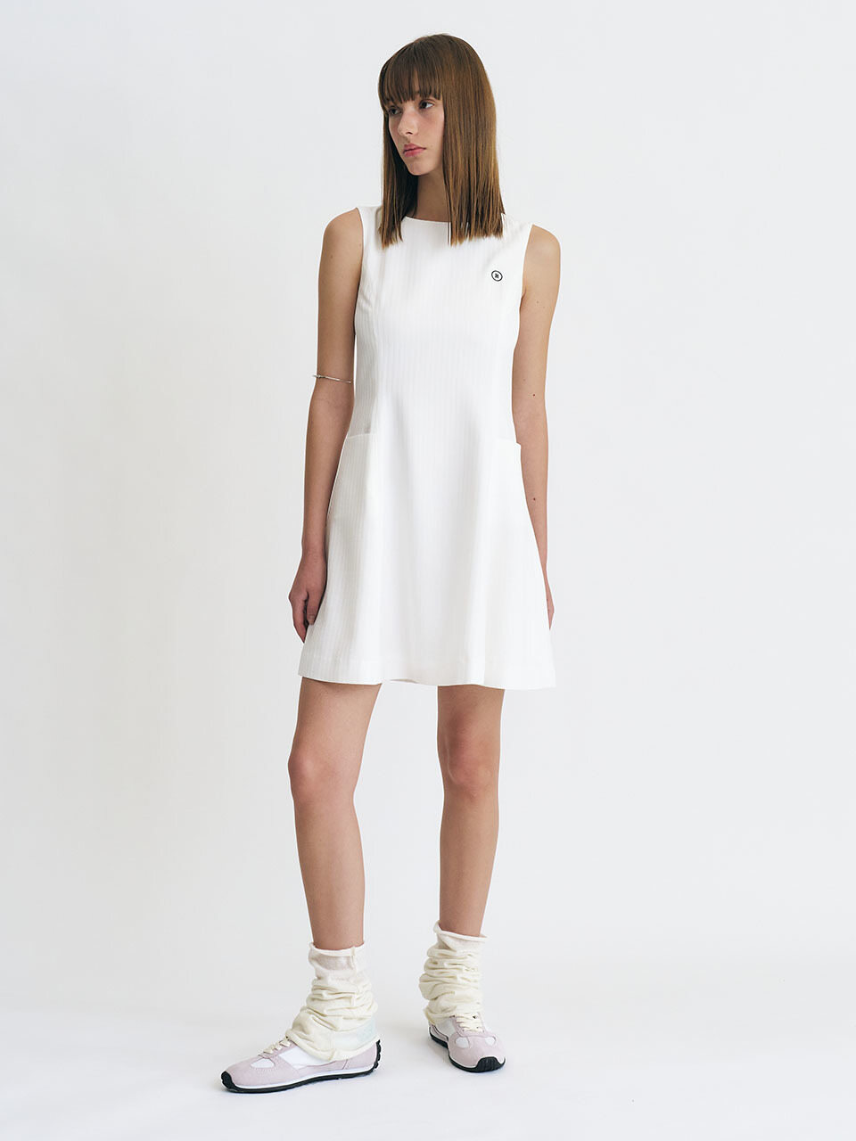 Et demain Tennis Sleeveless Mini Dress (White)