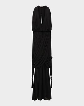 Et Ochs Arabella Plunging Draped Column Gown