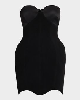 Et Ochs Calvin Strapless Sweetheart Combo Mini Dress